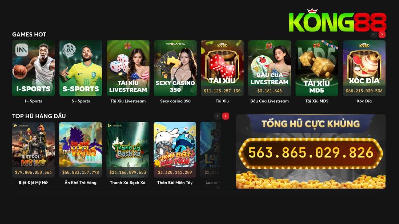 Sảnh game đổi thưởng với đủ thể loại trò chơi