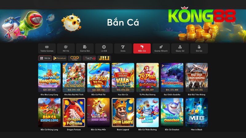 Kho trò chơi săn cá đổi thưởng hấp dẫn, đa dạng chủ đề